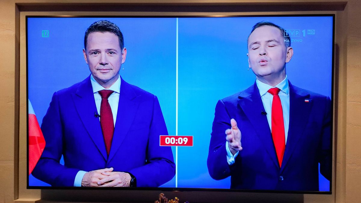 Debata prezydencka przez II tur?
23.05.2025 Lodz. Debata prezydencka przed druga tura wyborow. N/z Rafal Trzaskowski i Karol Nawrocki. Fot. Piotr Kamionka/REPORTER
PIOTR KAMIONKA/REPORTER