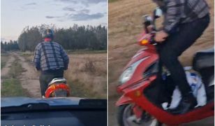 Wideo: Motorowerzysta "kaskader" uciekał przed policją. Miał kilka powodów