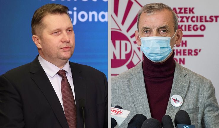 "Po raz kolejny pokonaliśmy wirusa". Broniarz komentuje konferencję Czarnka