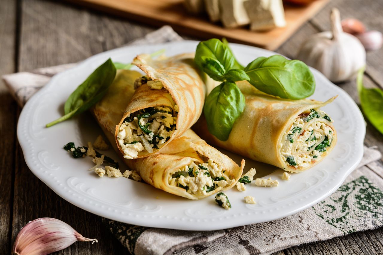It's worth trying savory pancakes with cheese.