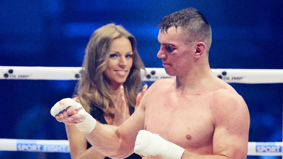 Mateusz Masternak podczas gali Polsat Boxing Night