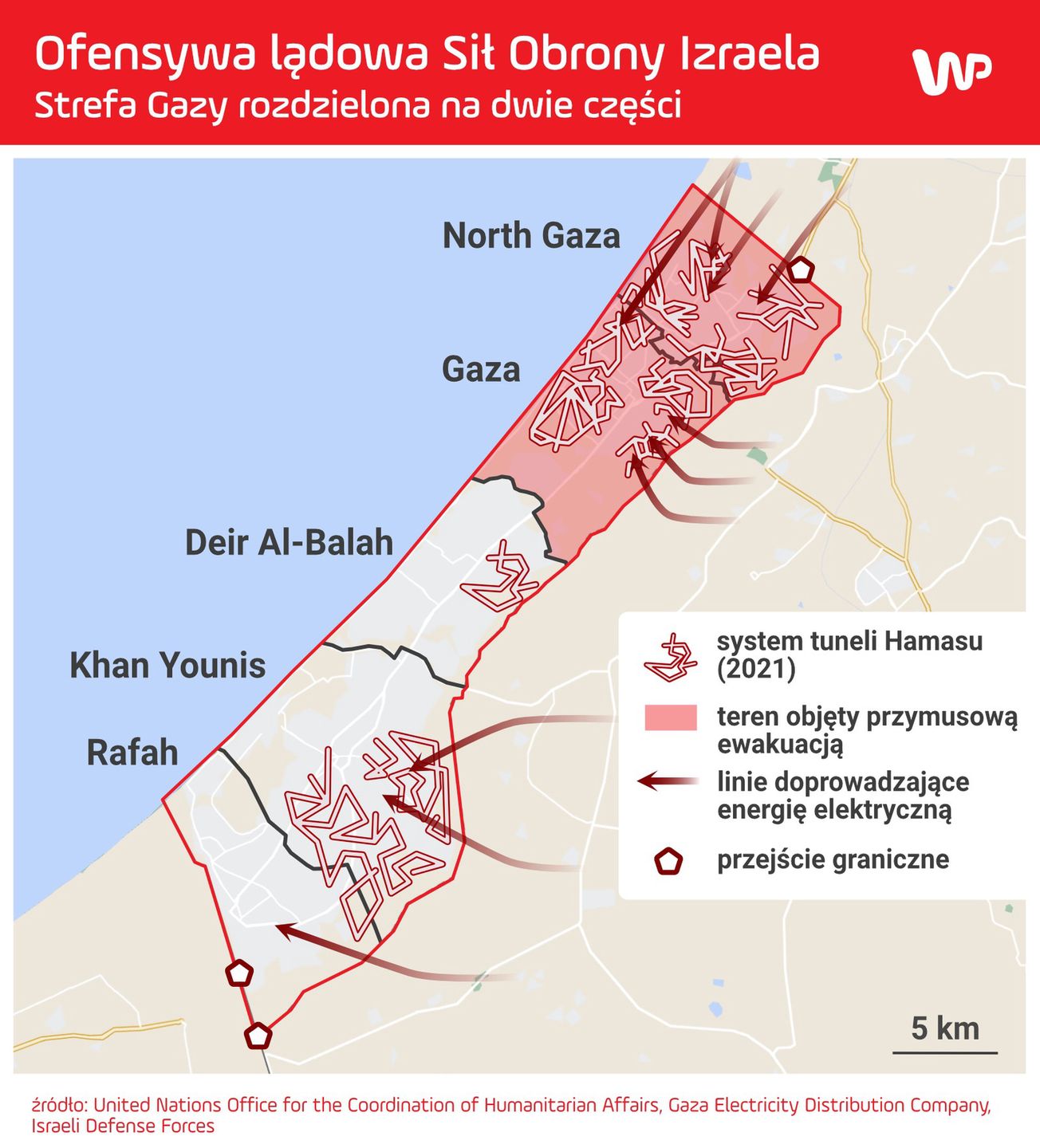 Podsumowanie inwazji lądowej Izraela. Miasto Gaza wraz z częścią tuneli Hamasu jest już izolowane od reszty terytorium Strefy Gazy.