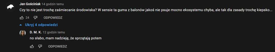 Społeczność doszukała się problemu we wrzucaniu balonów do wody