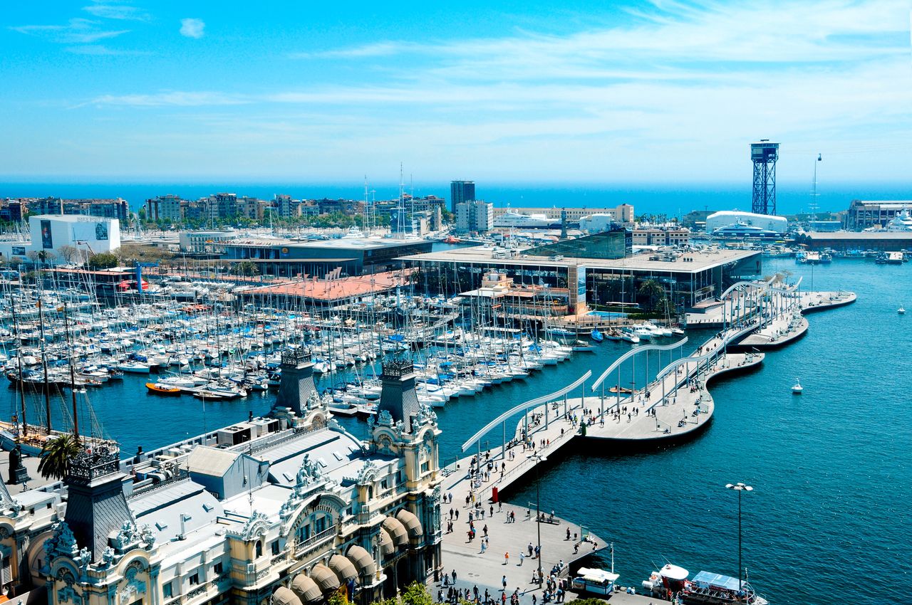 The port in Barcelona has been one of the busiest in Europe for many years.