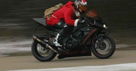 Święty Mikołaj jeździ Kawasaki