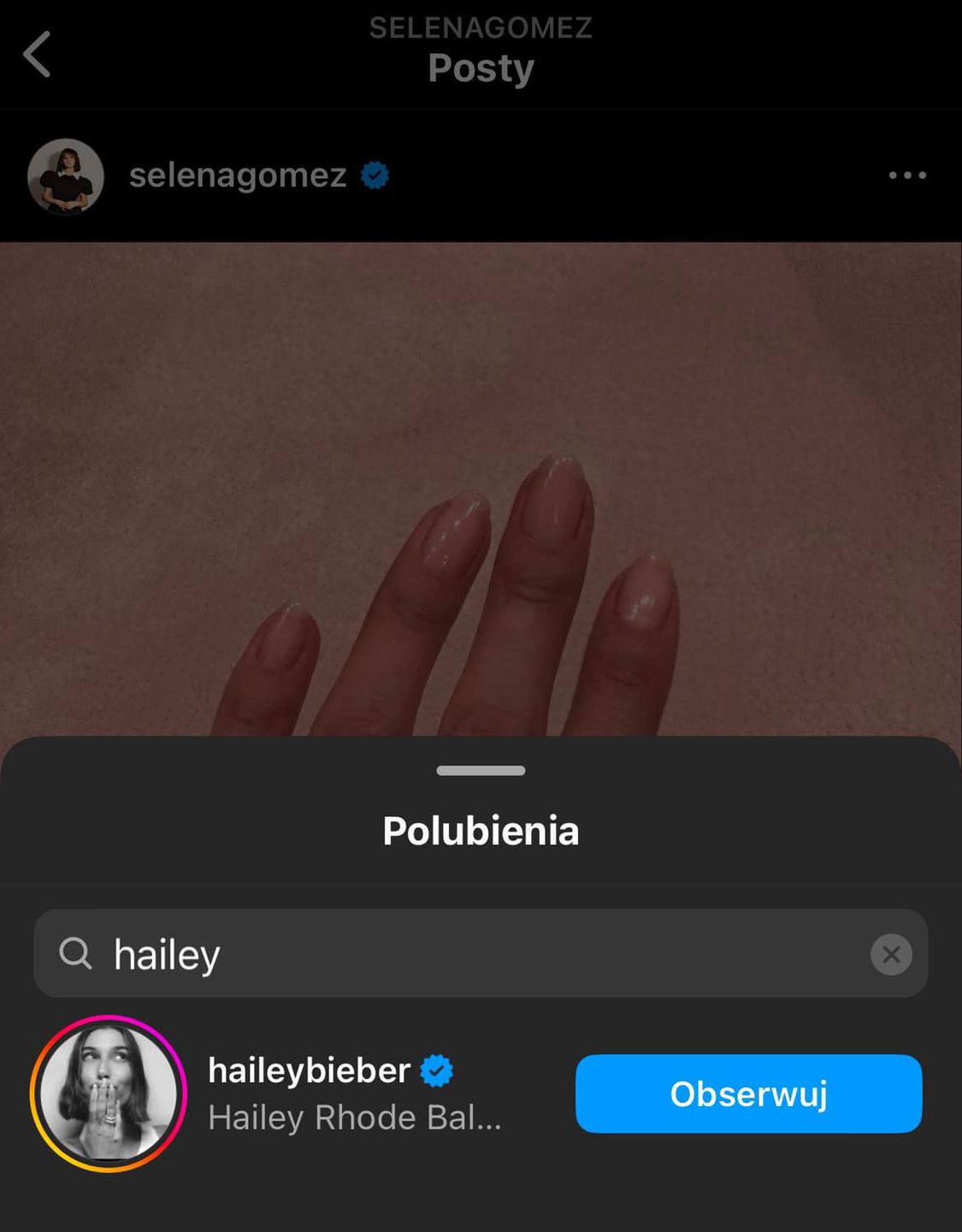 Hailey Bieber zareagowała na zaręczyny Seleny Gomez