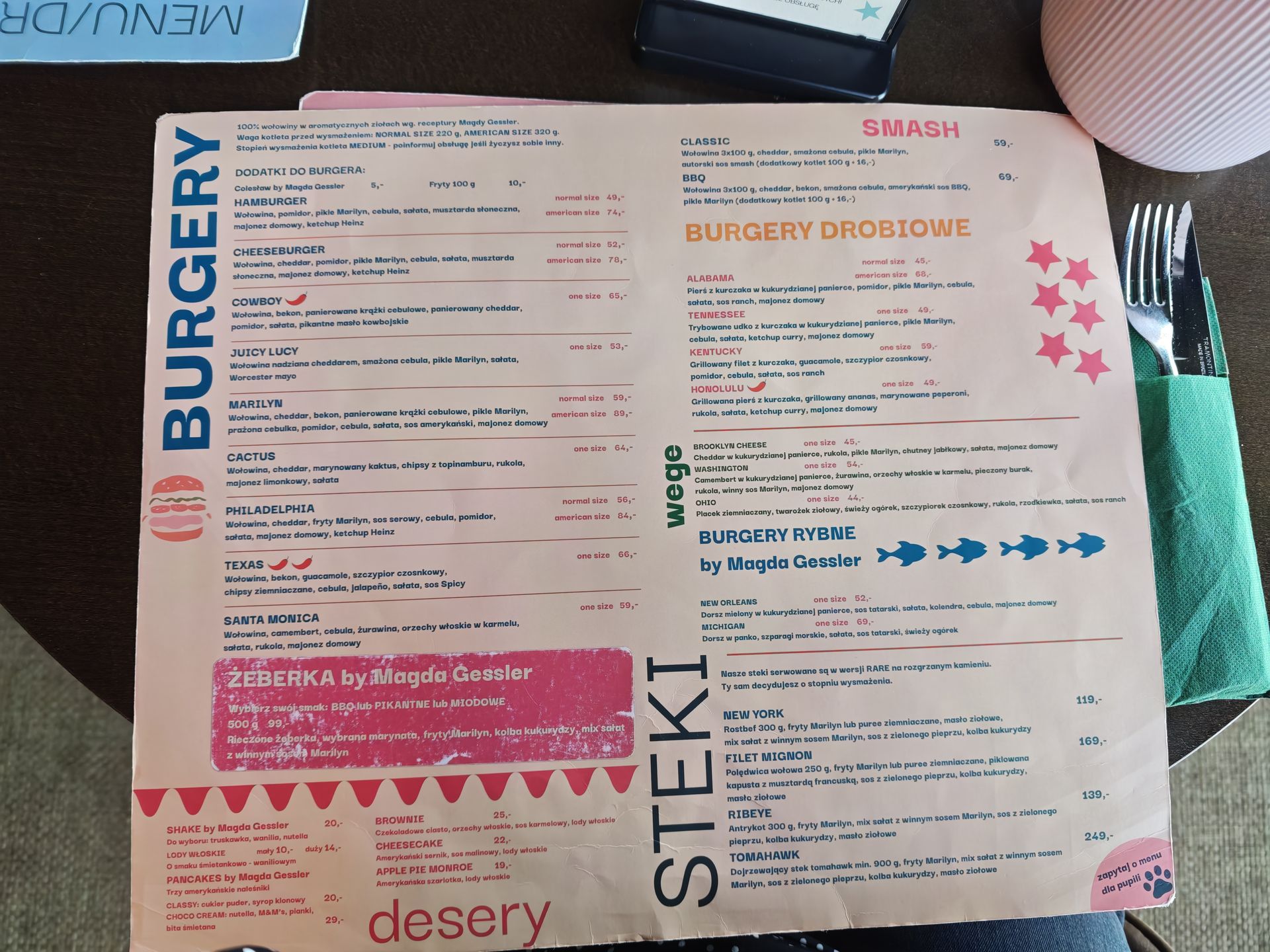 Króluje kuchnia amerykańska z włoskim akcentem