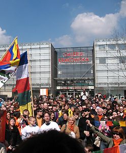 Manifestacja na rzecz Tybetu w Krakowie