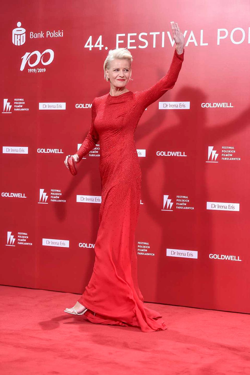 Małgorzata Kożuchowska w czerwonej kreacji – Gdynia 2019, gala finałowa
