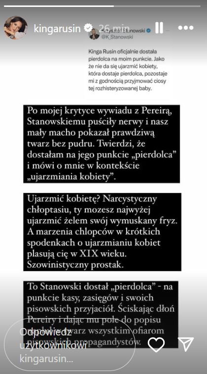 Odpowiedź Kingi Rusin 