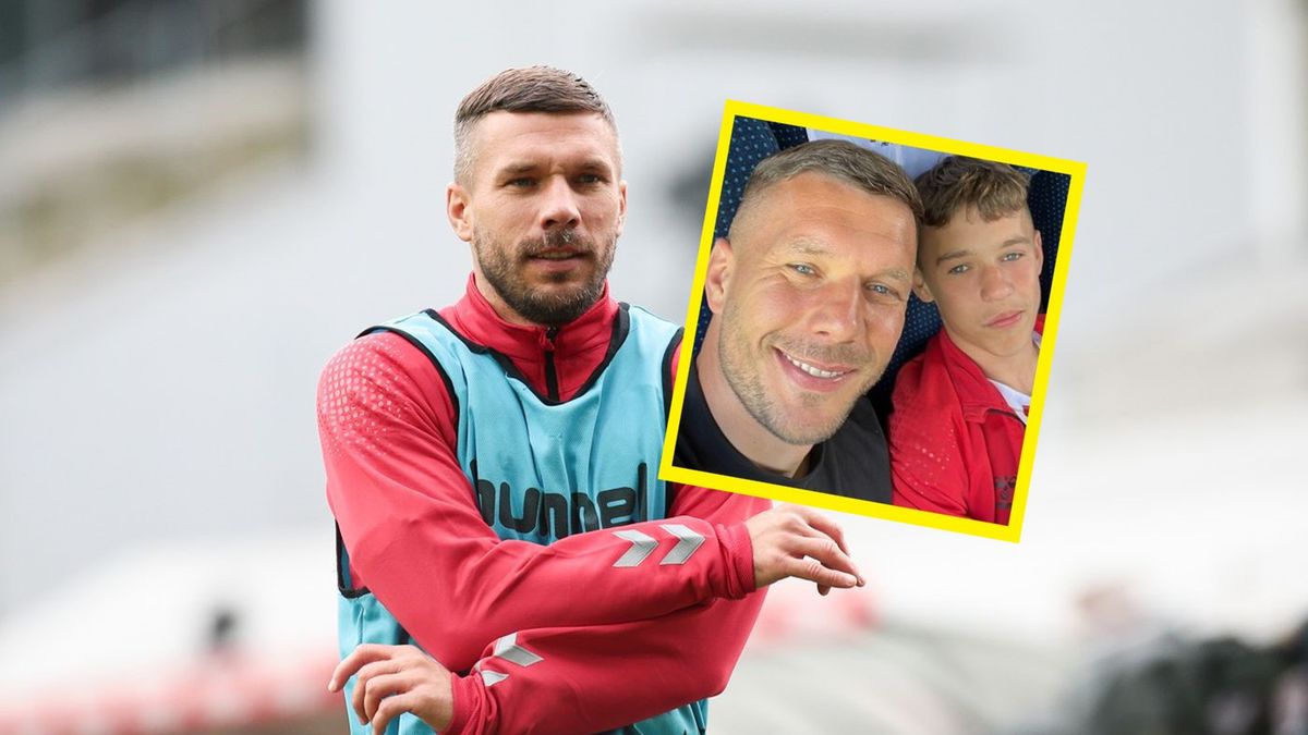 Lukas Podolski z synem