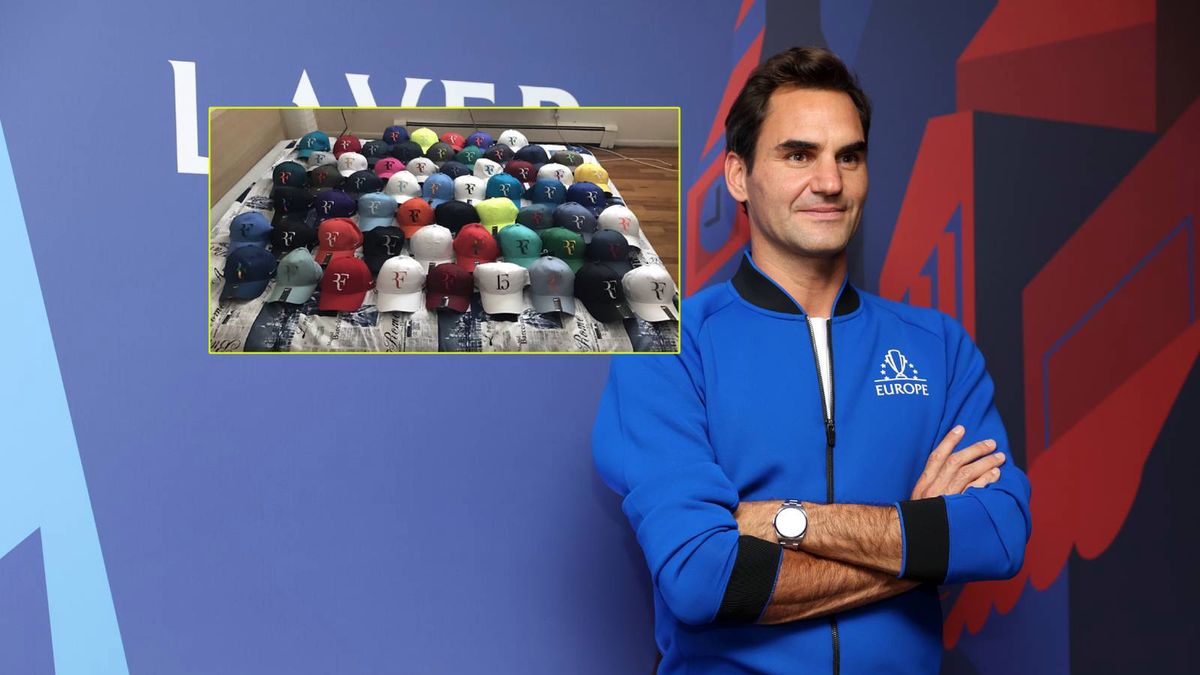 Roger Federer / kolekcja czapek Alfonso Aldany