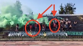 Skandal w lidze ukraińskiej: grupa kibiców założyła koszulki ze swastykami