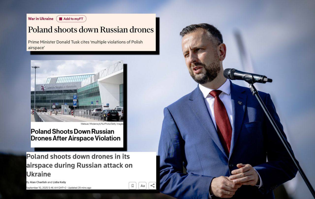 Polska zestrzeliła rosyjskie drony. Światowe media reagują