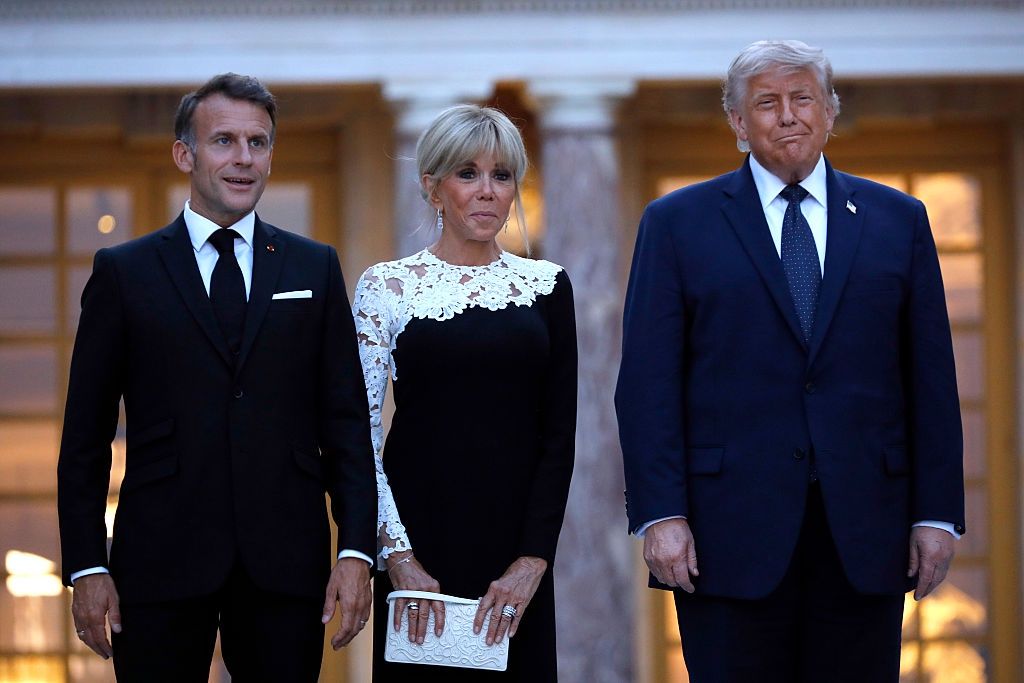 Emmanuel i Brigitte Macron, Donald Trump