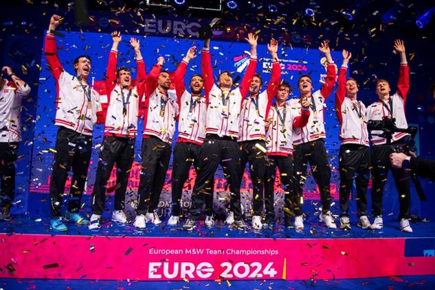 Męska reprezentacja Danii wygrała czwarty raz z rzędu Drużynowe Mistrzostwo Europy Mężczyzn / fot. Paula Duda