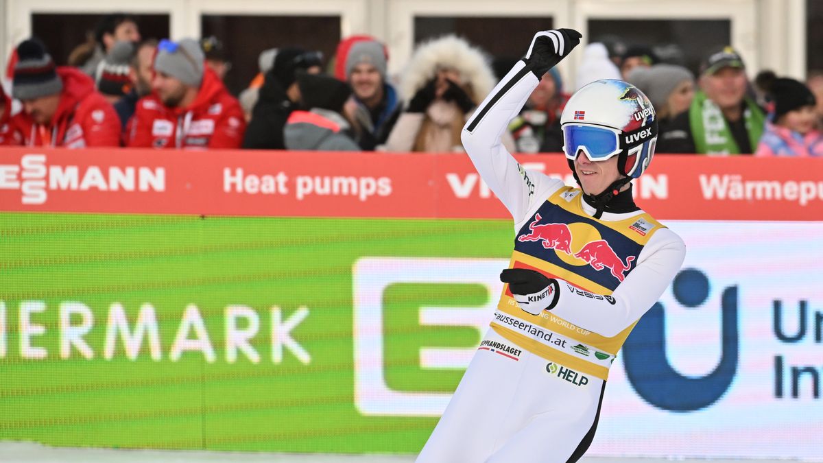 Bad Mitterndorf, AUSTRIA - JANUARY 29: Halvor Egner Granerud of Norway competes during the Individual HS235 at the FIS World Cup Ski Jumping Men Kulm on January 29, 2023 in Bad Mitterndorf, Austria. (Photo by Bjoern Reichert/NordicFocus/Getty Images)