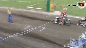 Upadki podczas meczu Kolejarz Rawicz - Kolejarz Opole (2010)