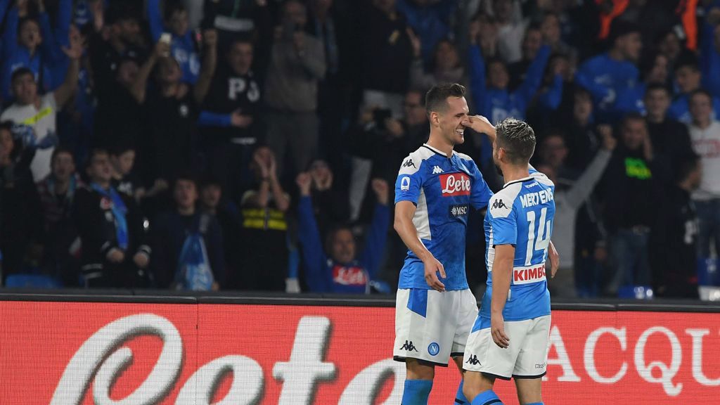 Getty Images /  SSC NAPOLI / Na zdjęciu: piłkarze SSC Napoli - Arkadiusz Milik i Dries Mertens