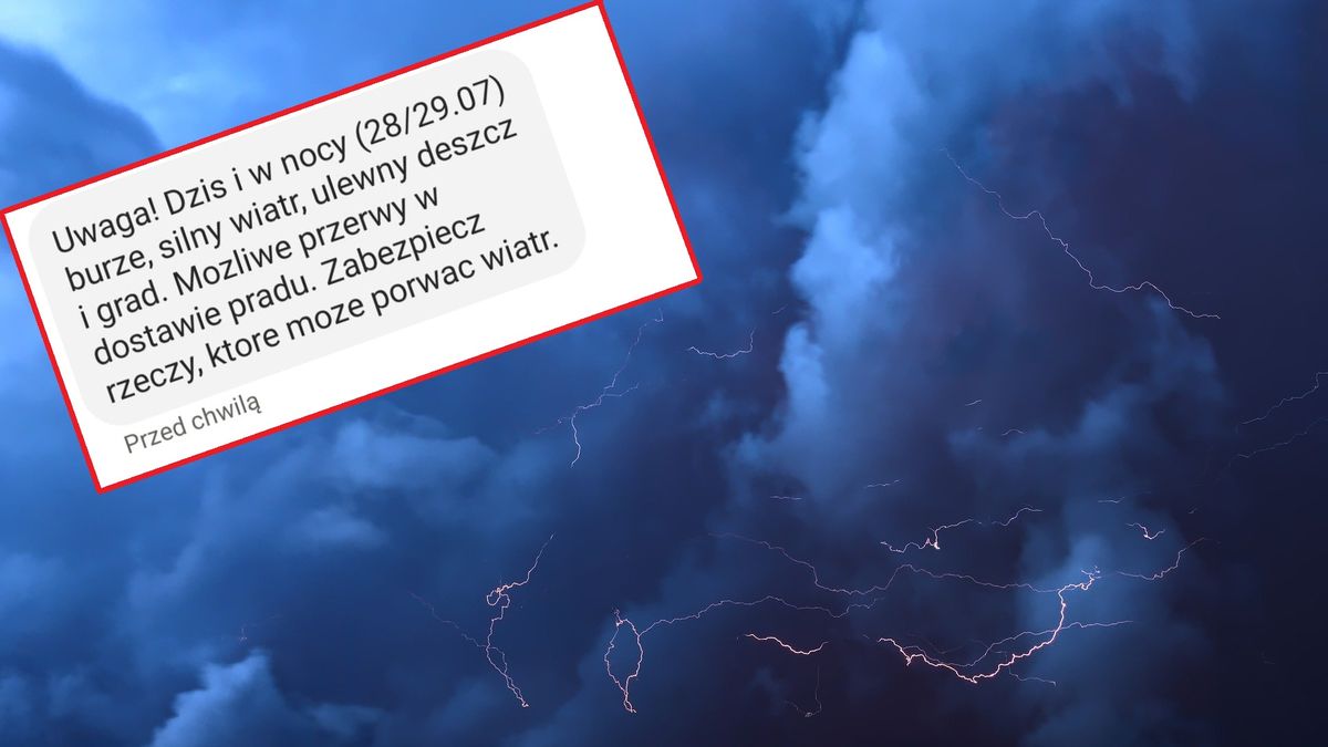 Pogoda. Uwaga na burze! RCB wydało alert bezpieczeństwa 