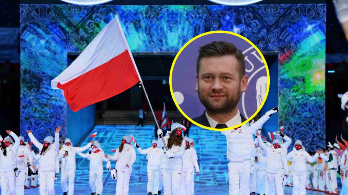 Na zdjeciu: Polska podczas ceremonii otwarcia igrzysk w Pekinie i Kamil Bortniczuk