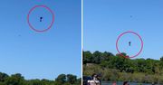"Latający człowiek" spadł z olbrzymiej wysokości. Straszne nagranie