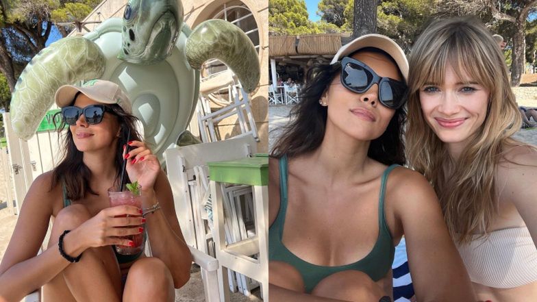 Paulina Krupińska na wakacjach z przyjaciółką