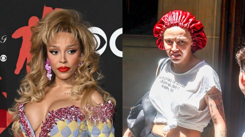 Doja Cat z czepkiem na głowie opuszcza hotel. Ikona?