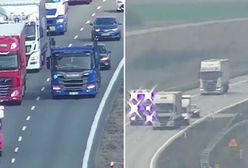 "Wyścigi słoni" na A2. Kierowcy ciężarówek wpadali jeden za drugim