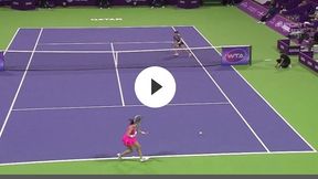 Radwańska - Suarez Navarro: Magia na korcie. Piękny lob Polki