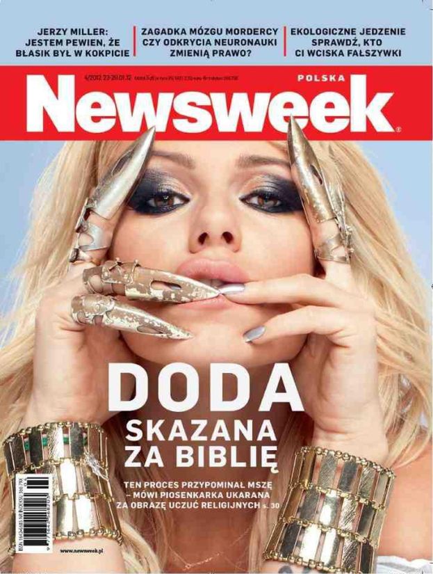 "Męczennica" Doda na okładce Newsweeka. "SKAZANA ZA BIBLIĘ!"