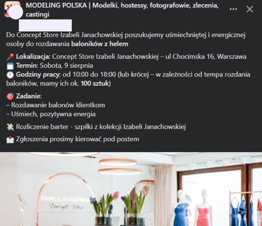 Izabela Janachowska szuka pracownicy na jeden dzień
