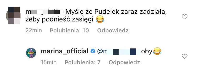 Marina domaga się publikacji na Pudelku
