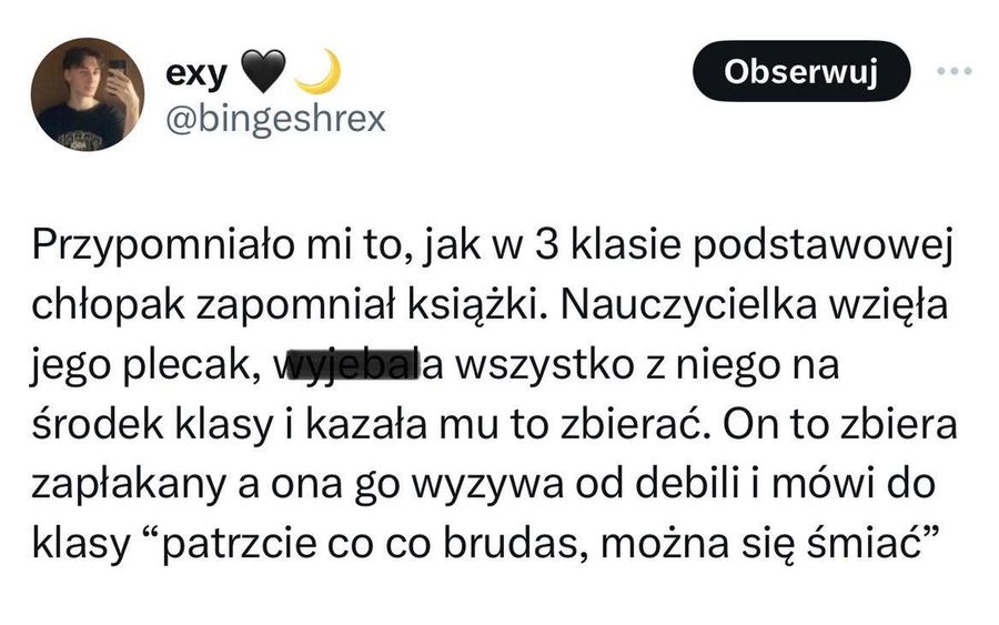 Byli uczniowie dzielą się traumatycznymi wspomnieniami z lat szkolnych 