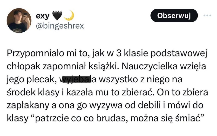 Byli uczniowie dzielą się traumatycznymi wspomnieniami z lat szkolnych 