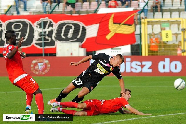 Piątkowski strzelił swojego pierwszego gola w ekstraklasie i od razu uratował Jagiellonii punkt w meczu z Widzewem.