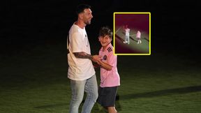 Messi pozdrawiał publiczność. I wtedy do akcji wkroczył jego syn [WIDEO]