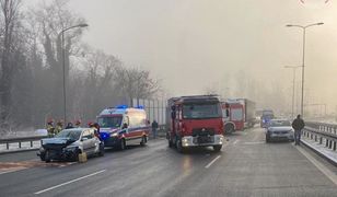 Zabrze. Wypadek na DTŚ. Droga w kierunku Gliwic przez kilka godzin była zablokowana