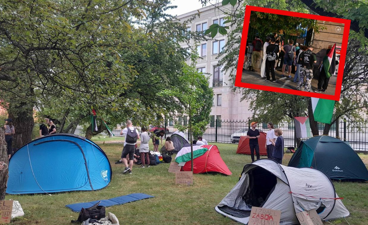 Emocje na uczelni. Studenci protestują, władze zamykają bramę