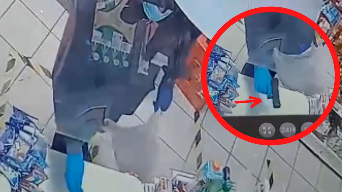 zabka kradziez z bronia