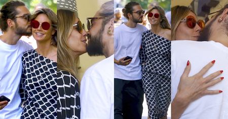 Publiczne pieszczoty Heidi Klum i żonatego gitarzysty Tokio Hotel na romantycznym spacerze (ZDJĘCIA)