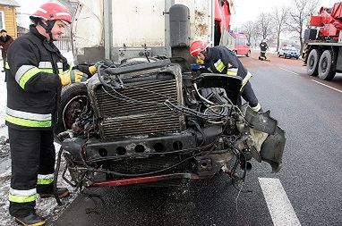 Trzy tiry zderzyły się pod Skarżyskiem