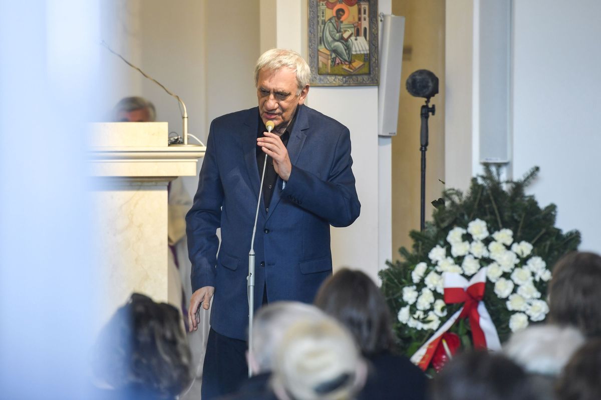 Wiktor Zborowski na pogrzebie Krzysztofa Kowalewskiego