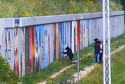 Antywojenne murale zdewastowane. Chuligani nagrani przez monitoring