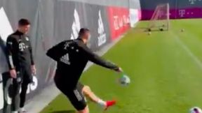Zobacz challenge Lewandowskiego podczas treningu Bayernu. Ogień!