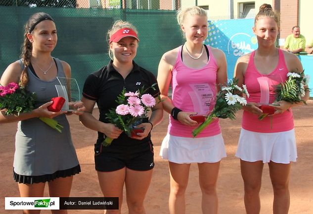 Najlepsze deblistki ITF Bella Cup, od lewej: Chantal Škamlová, Hilda Melander, Martina Borecká, Martina Kubičíková