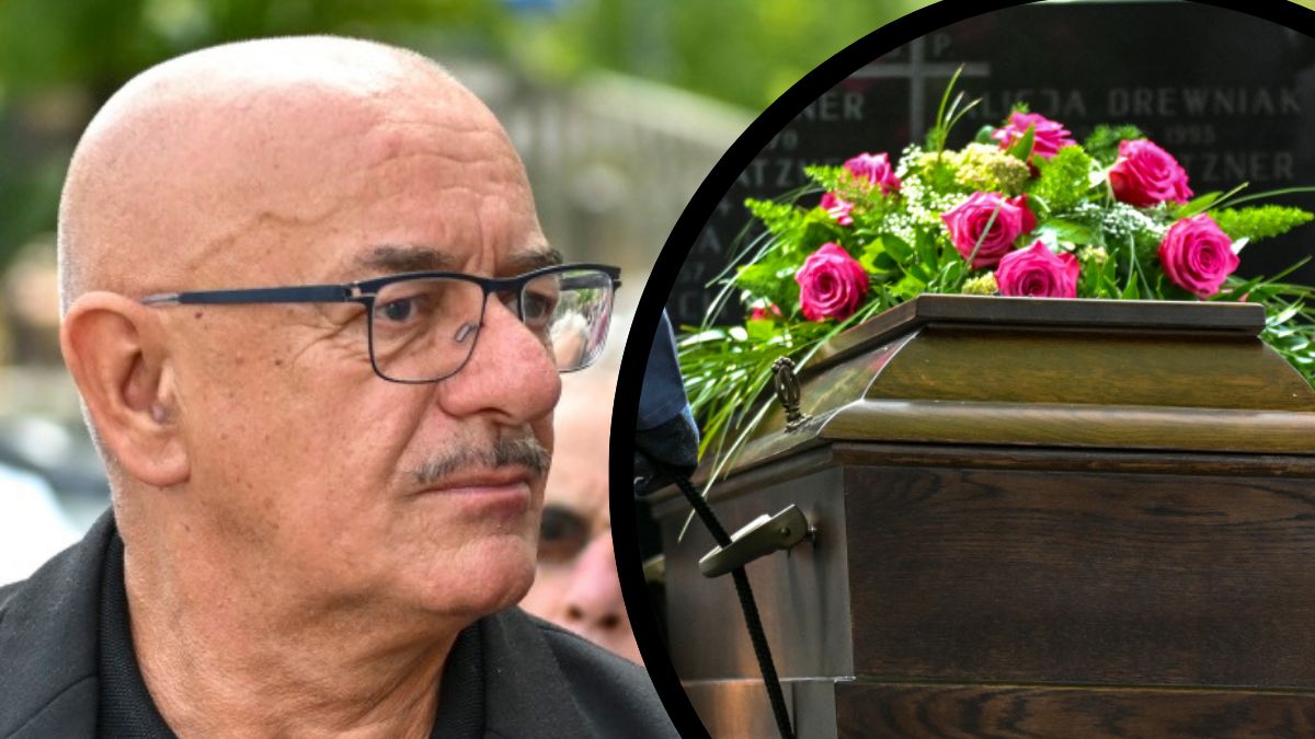 Marcin Daniec z żoną na pogrzebie Franciszka Smudy