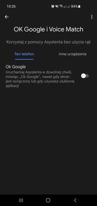 Ustawienia Asystenta w aplikacji Google