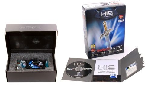 Opakowanie HiS Radeon HD7750 iCooler 1 GB DDR5