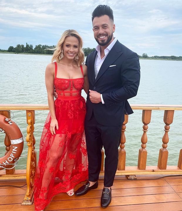 Kasia Dziurska z partnerem